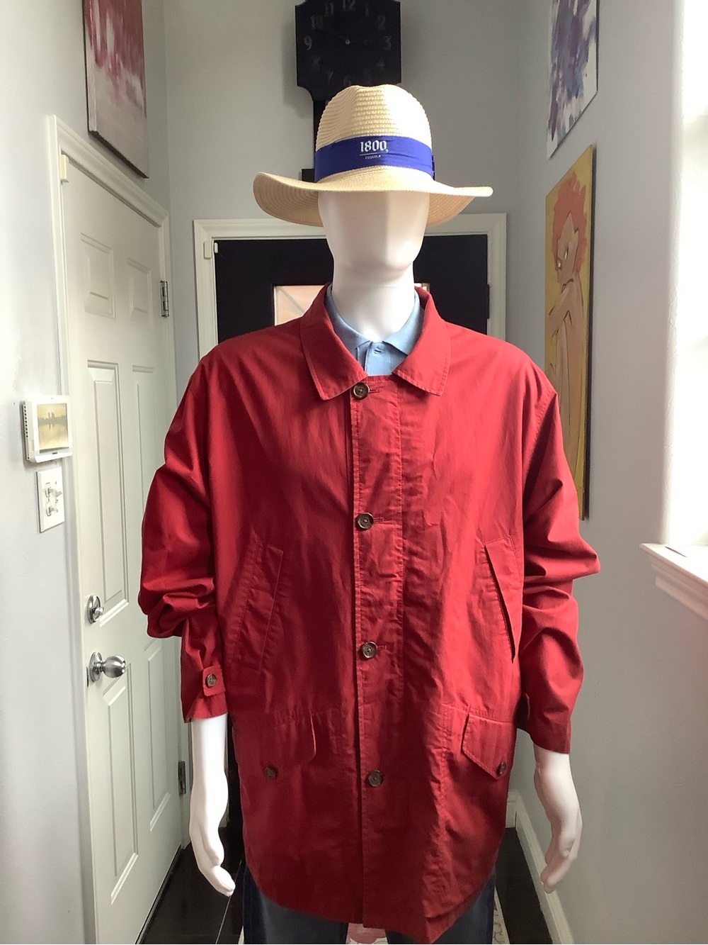 Daniel Cremieux Red Lightweight Shirt Jacket reversible.#662